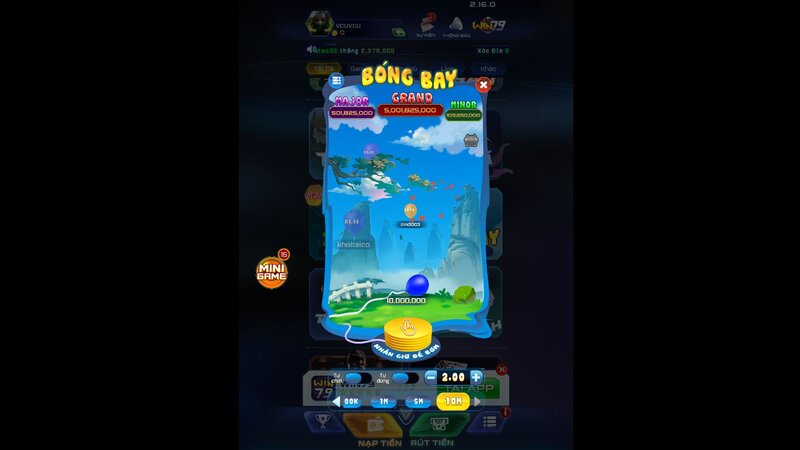 Game Bóng Bay x1000 WIN79 siêu độc lạ