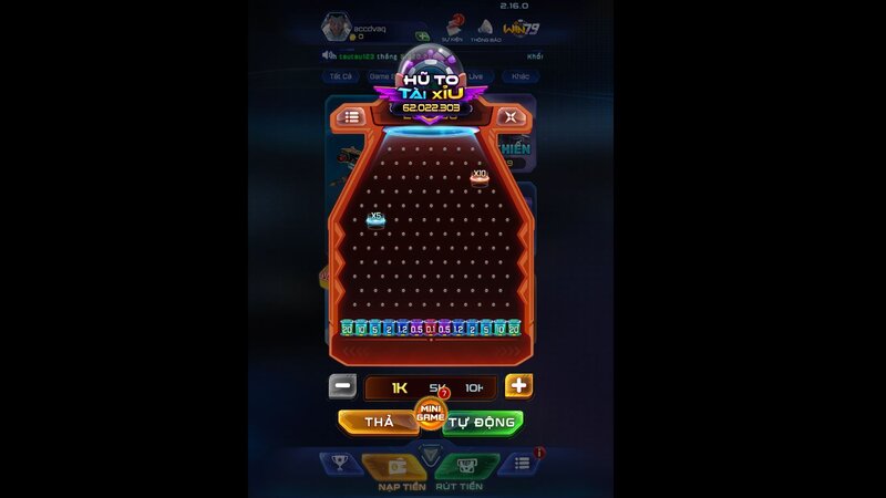 Game Plinko tại cổng game WIN79